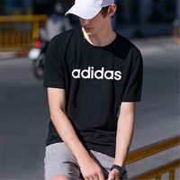 adidas阿迪达斯NEO男服运动服圆领休闲短袖T恤