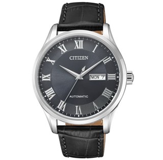 CITIZEN 西铁城 NH8360-12HB 男士机械手表 41.6mm 黑色 黑色 皮质