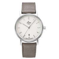 LACO 朗坤 包豪斯系列 862063 女士自动机械手表 38mm 白色 棕色 牛皮