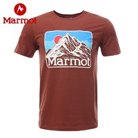 marmot 土拨鼠 H53617 男款夏季时尚印花T恤