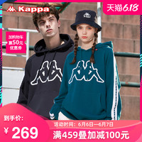Kappa卡帕情侣男女串标运动卫衣宽松套头帽衫针织长袖上衣外套