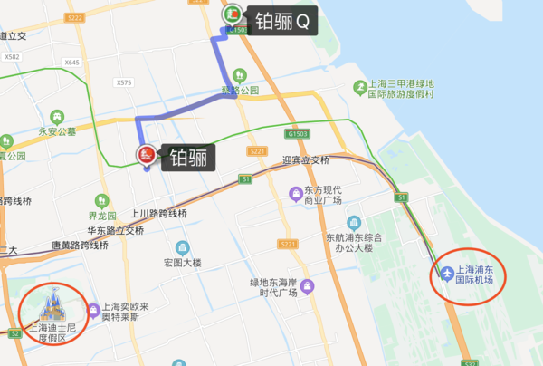 均不加价！上海浦东绿地铂骊酒店 高级房2晚（含2份早餐+迪士尼接送）