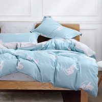 水星出品百丽丝家纺 纯棉全棉床上三/四件套件 床单被套床上用品