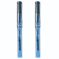 JINHAO SAFE 金豪 钢笔 619 透明蓝 EF尖 2支装