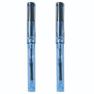 JINHAO SAFE 金豪 钢笔 619 透明蓝 EF尖 2支装