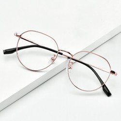 康视顿 D62141 钛材眼镜架+1.60折射率防蓝光镜片*2片