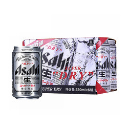 Asahi 朝日啤酒 超爽系列罐装整箱 330ml*6连包  *4件