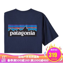 巴塔哥尼亚（Patagonia）短袖男户外休闲舒适透气T恤环保面料38504 CNY/565（深蓝） XL