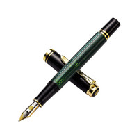 Pelikan 百利金 M300 钢笔 14K 金墨水笔 黑绿色 F尖
