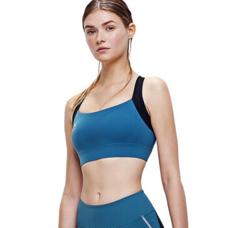 HOTSUIT后秀 塑形内衣 2020夏季新款瑜伽舞蹈防震简约美背运动文胸bra 水鸭蓝 S