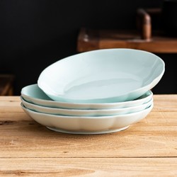 16件中式青瓷陶瓷碗盘碟套装