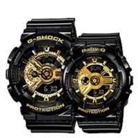 CASIO 卡西欧 G-SHOCK/BABY-G系列 GA-110GB-1A/BA-110-1A 情侣石英手表