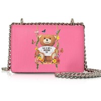 MOSCHINO Teddy Bear Pink Eco 女士链条单肩包