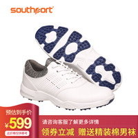 Southport秀仕宝 高尔夫球鞋 男底固定钉高尔夫男鞋 新款  SW0283 白色 7.5