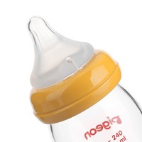 Pigeon贝亲宽口径玻璃宝宝奶瓶防胀气仿母乳自然实感160/240ml