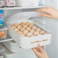 和匠（Worldlife）鸡蛋收纳盒分格蛋托鸡蛋架厨房冰箱塑料收纳盒24格 *3件