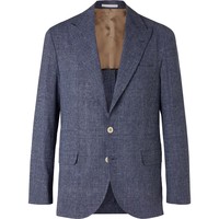 Brunello Cucinelli 2020新品男格纹羊毛西装外套NET-A-PORTER