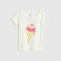 Gap 盖璞 女童夏季T恤595484 白色 90cm