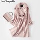 La Chapelle 拉夏贝尔 10012993 中长款双排扣毛呢外套 S码