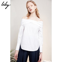 丽丽 LILY 女士吊带露肩T恤