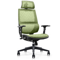 嘉诺士 电脑椅办公椅子人体工学椅可躺靠背椅家用电竞椅网布座椅 426绿色(双线控+弹性网坐垫)