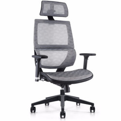 嘉诺士 电脑椅办公椅子人体工学椅可躺靠背椅家用电竞椅网布座椅 426白色(双线控+弹性网坐垫)