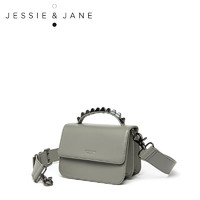 JESSIE&JANE;简约人气小方包1900铆钉小ck女包手提单肩斜挎牛皮包