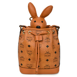 MCM 女士棕色兔型摆件抽绳式水桶包单肩包斜挎包 MYZ8AXL45CO001