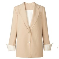 Lagogo 拉谷谷 ICWW339G87 女士纯色优雅小西装外套