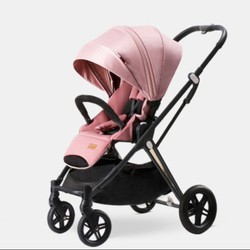 Pouch 帛琦 A60 婴儿推车 藕粉色-高景观升级款