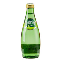 perrier 巴黎水 Perrier巴黎水青柠味饮料含气高端矿泉水气泡水玻璃瓶330ml*24/箱