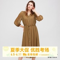 UNIQLO/优衣库 女装 雪纺连衣裙(七分袖) 425360