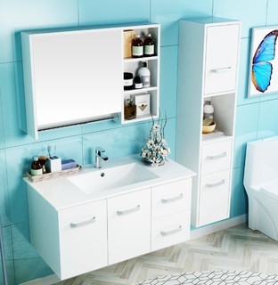 KONKA 康佳 GOODEL系列 KYSG-GD001 浴室柜组合套装 80cm 白色