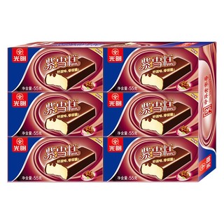 紫雪糕55g*6支 经典回味香草巧克力脆皮冷饮 冰淇淋家庭装