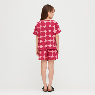 UNIQLO 优衣库 Marimekko合作系列 女童针织短裤 427517 紫红色 110cm