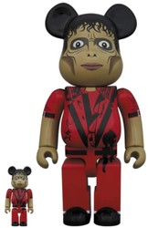 Medicom Toy | Bearbrick | 2 件套收藏模型| 400% 和 * 版本 | 11.02 英寸和 2.76 英寸 Michael Jackson Zombie 4530956579542