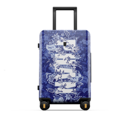 LEVEL8 地平线8号 国风造物小型行李箱男女大容量旅行密码箱20英寸PC拉杆登机箱蓝色