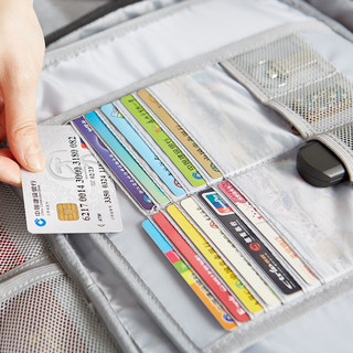 纳艺优 证件收纳包盒家用大容量多功能箱证书文件护照卡包整理袋