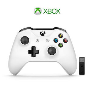 微软 Xbox手柄白色+二代Win10无线适配器 蓝牙无线双模