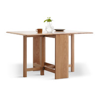 YESWOOD 源氏木语 实木折叠桌家用小户型餐桌椅橡木桌子伸缩餐桌简约饭桌