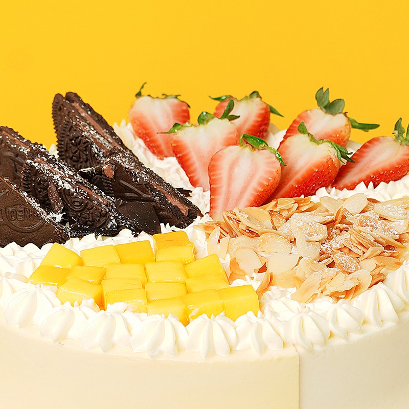 熊猫不走四大美人水果慕斯生日蛋糕2磅