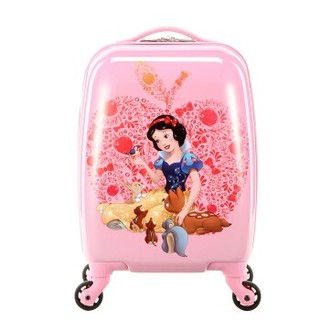 Disney 迪士尼儿童拉杆箱女行李箱万向轮登机箱可爱卡通小孩旅行箱 白雪公主 18英寸 粉色 DSGZ-1708-0001-2