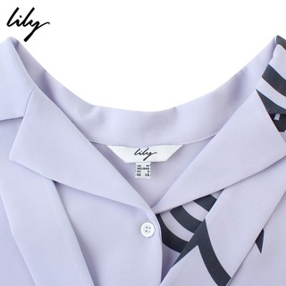Lily 119220C8161 气质飘带女士衬衫