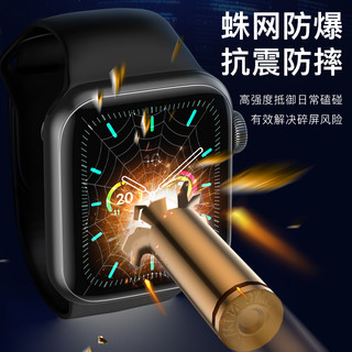 闪魔 applewatch膜全屏iwatch5苹果手表钢化膜软水凝watch1/2/3高清38/40/42/44mm覆盖apple iwatch4保护贴膜