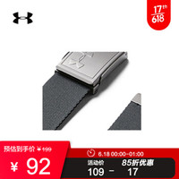 安德玛官方UA Webbing 2.0男子双面腰带Under Armour1305487 黑色002 均码