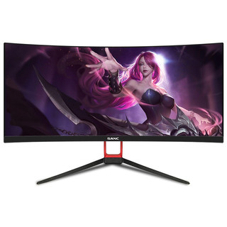 SANC 盛色 H30Pro 30英寸 VA 曲面 FreeSync 显示器 (2560×1080、165Hz、118%sRGB)