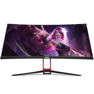 SANC 盛色 H30Pro 30英寸 VA 曲面 FreeSync 显示器 (2560×1080、165Hz、118%sRGB)