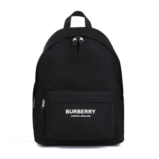 博柏利/巴宝莉 BURBERRY 男士织物配皮革徽标图案双肩背包 黑色 80210841