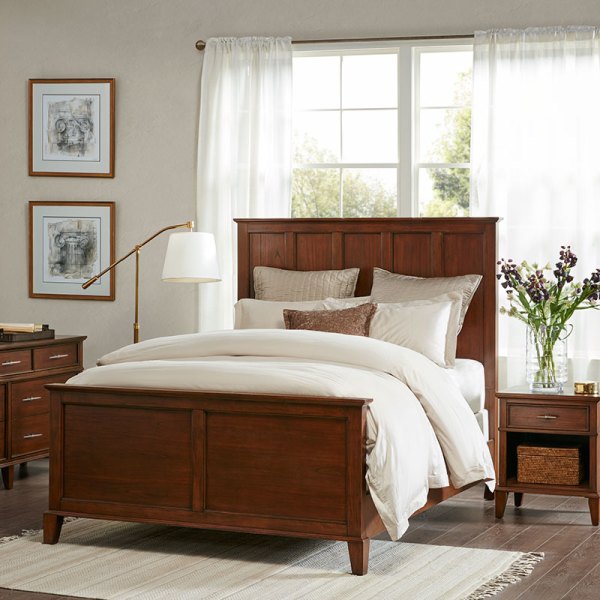商品harbor house yardley系列 114159 美式简约双人床 浅栗色