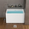 欧凯伦（OKALEN）独立式浴缸成人亚克力日式方形小浴盆0.9米-1.6米 无座白色空缸 约1.39m